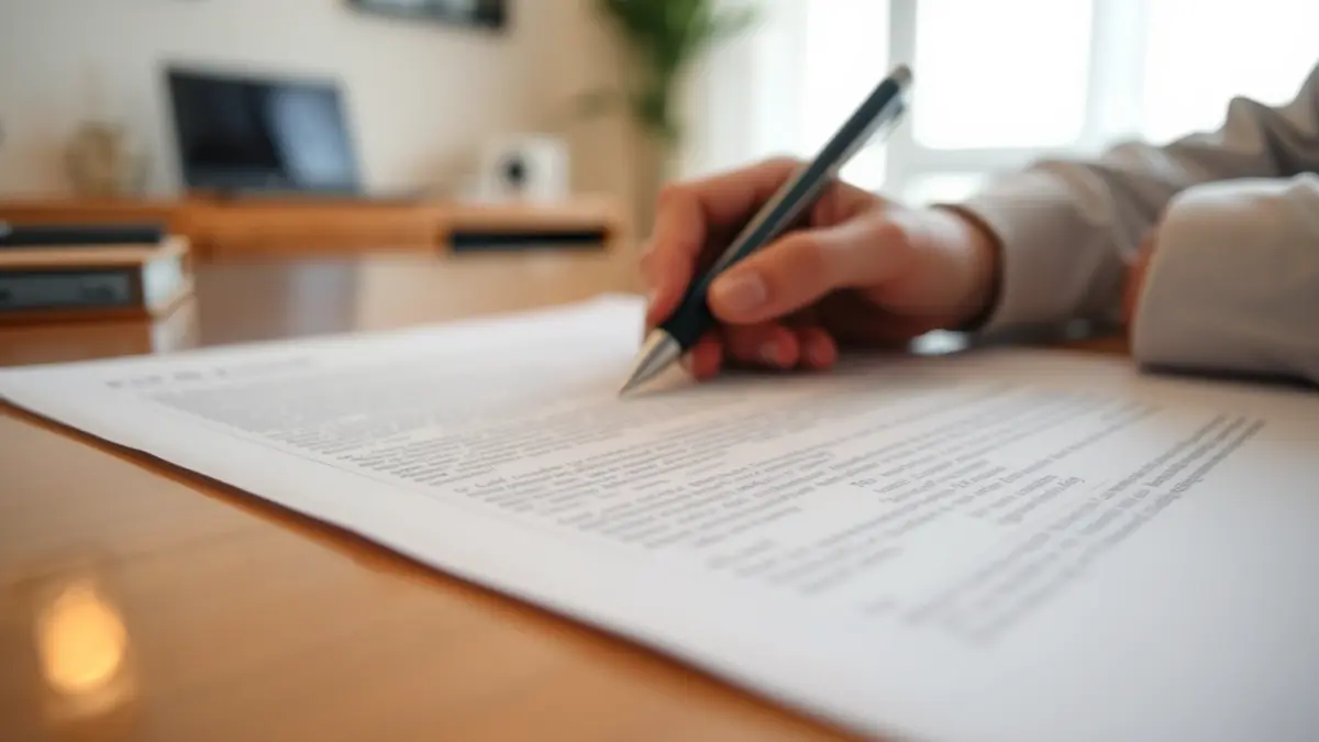 Imagen genérica de documentos y una pluma, simbolizando la gestión administrativa.