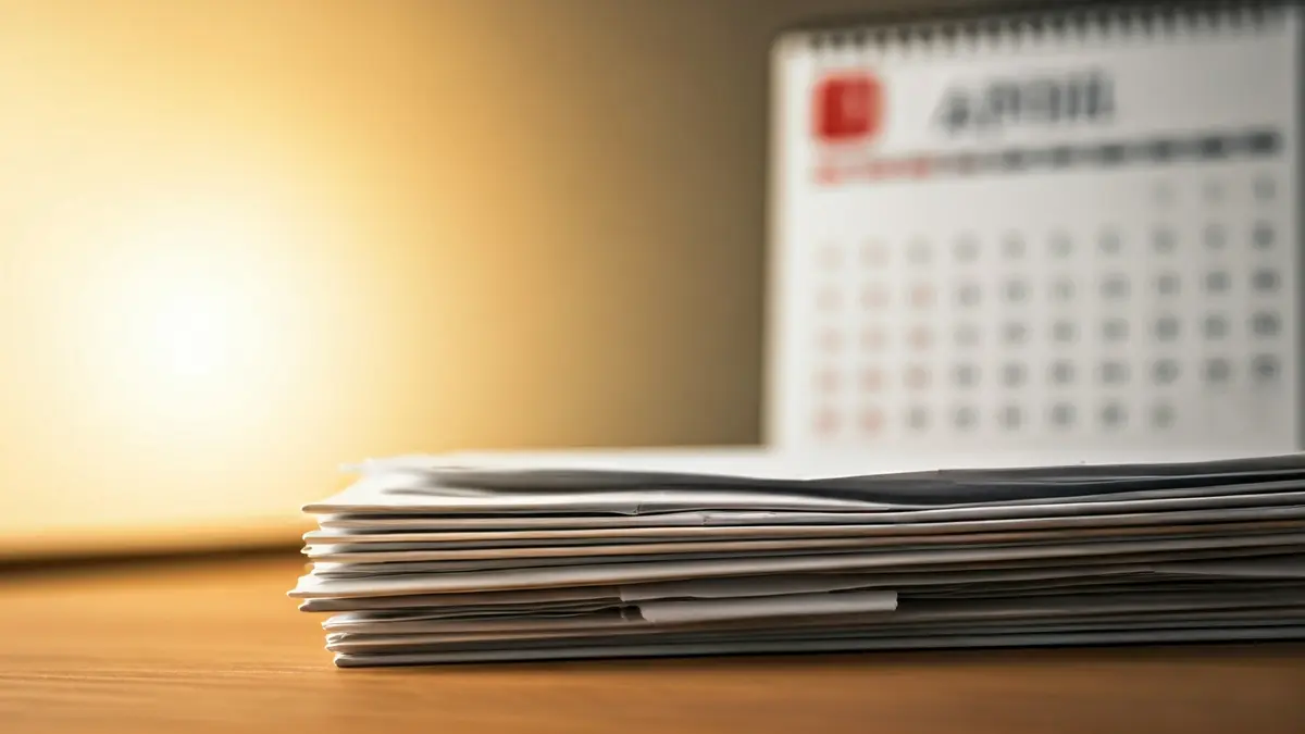 Imagen genérica de recibos o documentos oficiales.