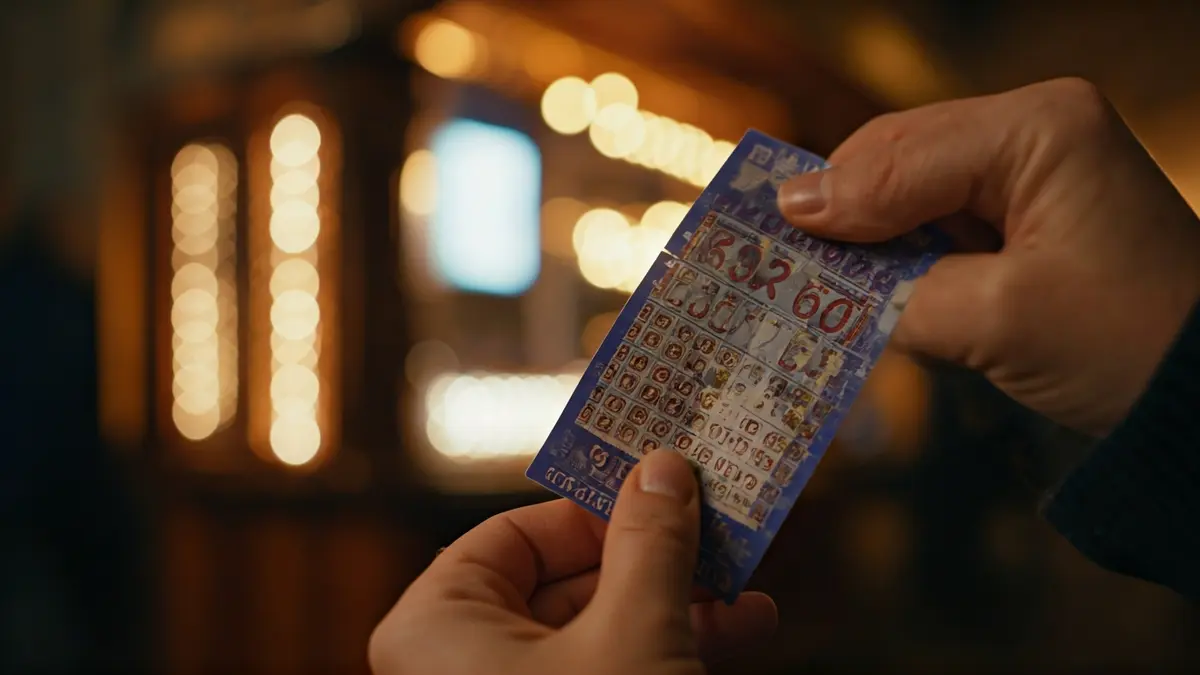 Generic image of a 'scratch and win' lottery ticket being scratched by a hand.