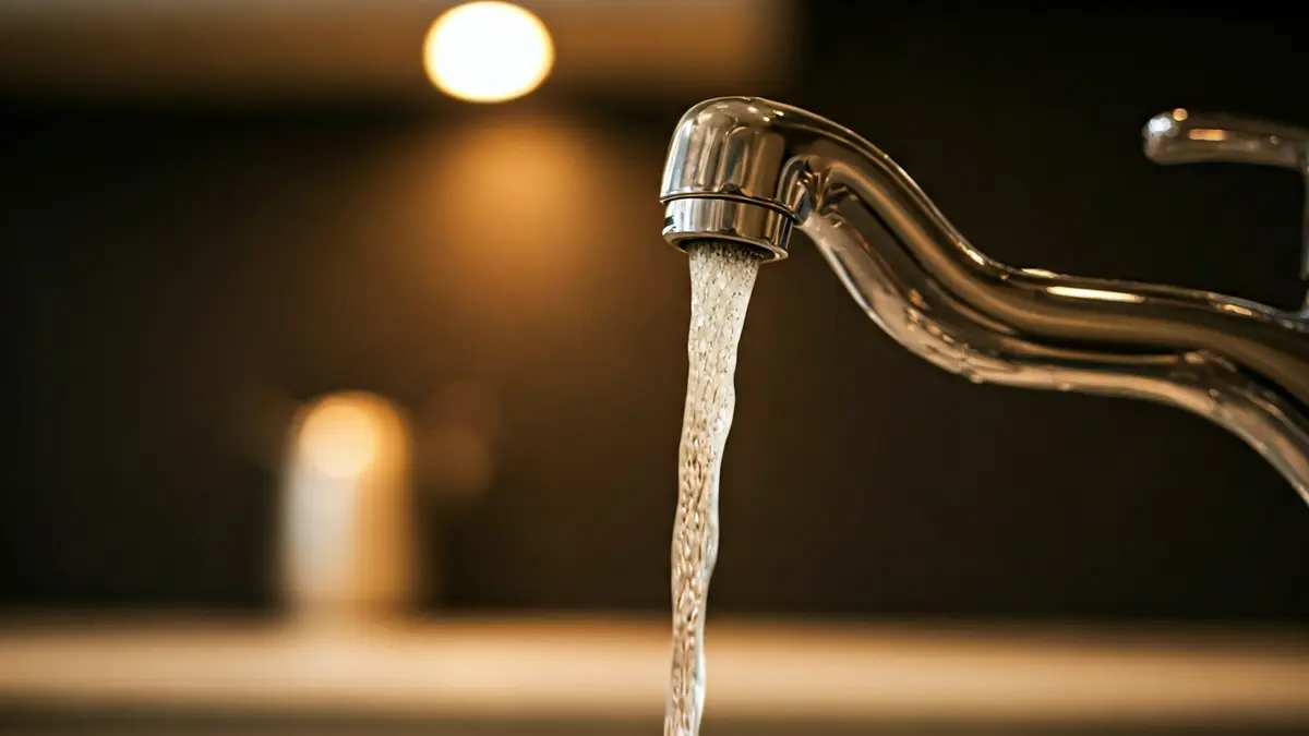 Generic image of a tap with running water, symbolizing water supply service.