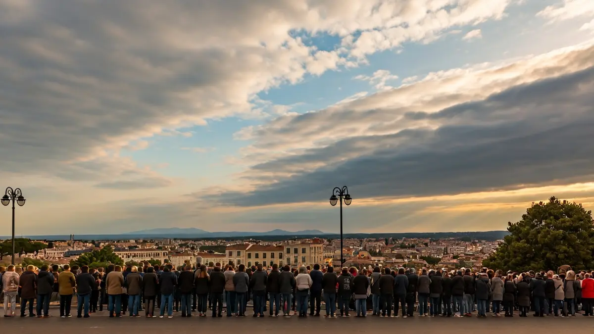 Imagen genérica de cielo con nubes medias y altas.