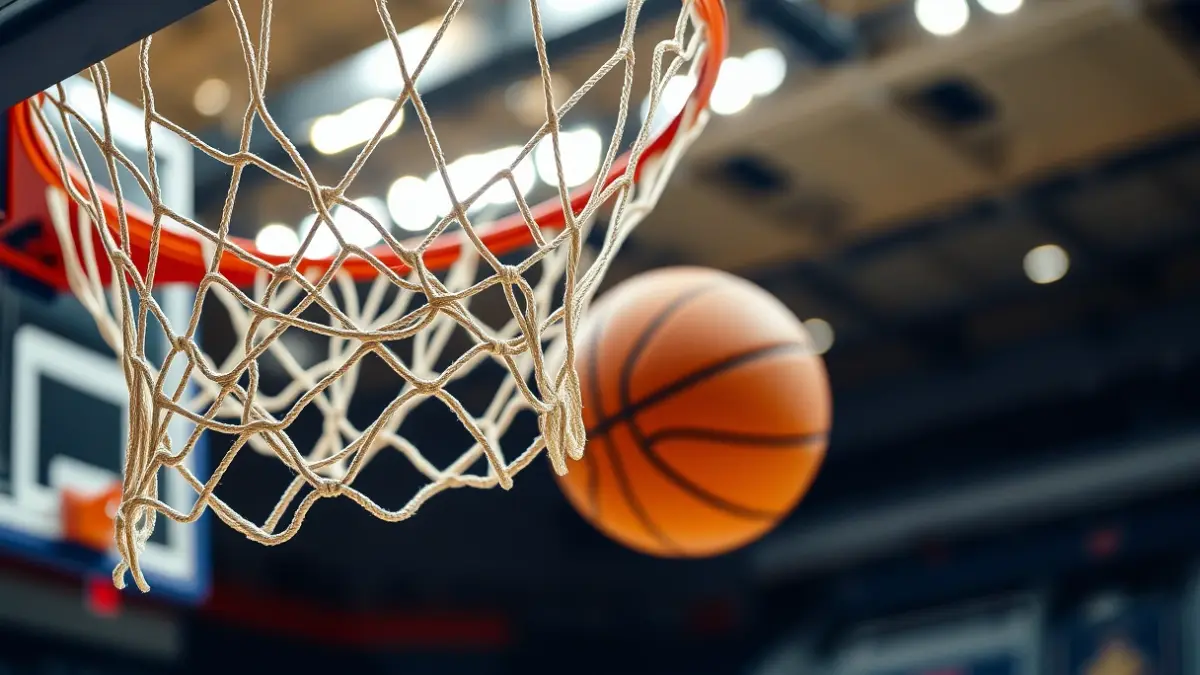 Imatge genèrica d'una cistella de bàsquet amb la pilota travessant la xarxa.