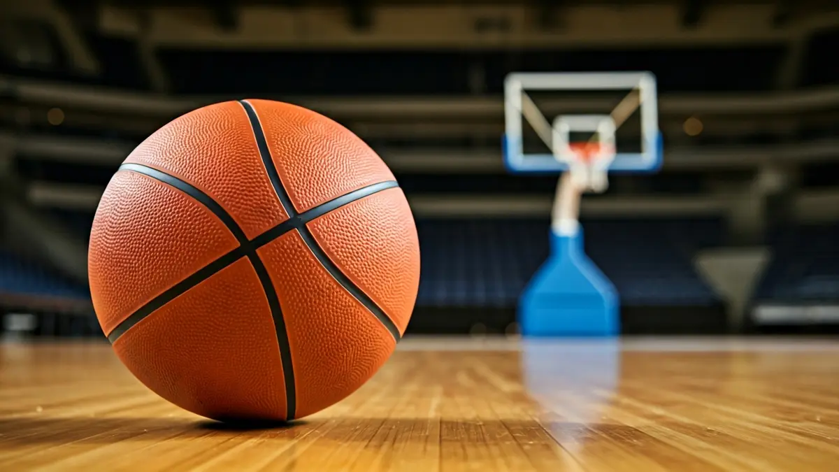 Imagen genérica de un balón de baloncesto en una cancha.