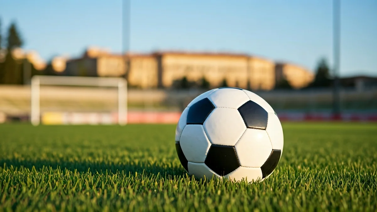 Imatge genèrica d'una pilota de futbol sobre la gespa d'un camp.