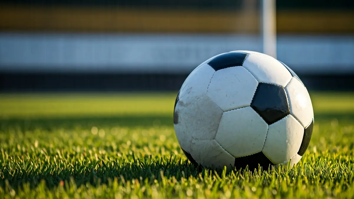 Generic image of a soccer ball on a field's grass.