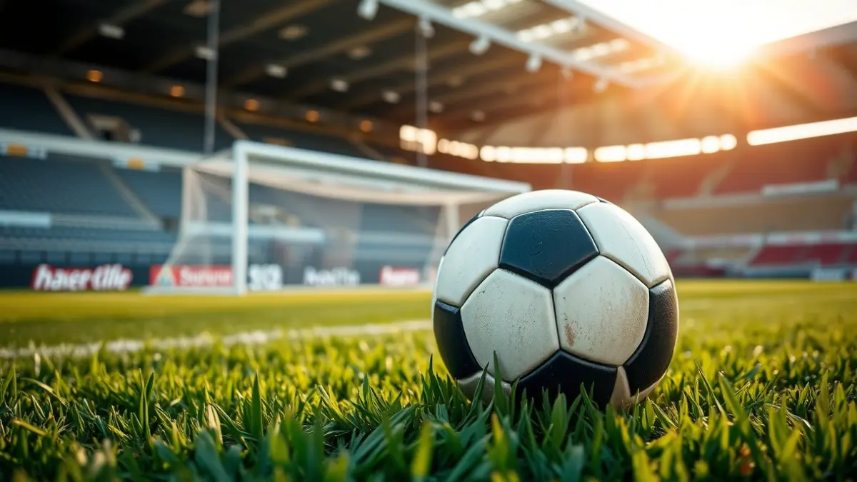 Imatge genèrica d'una pilota de futbol sobre la gespa d'un camp.