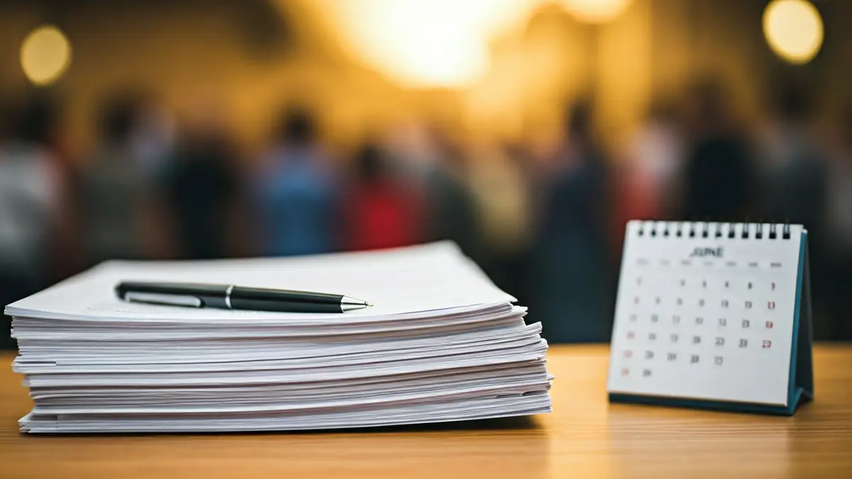 Imatge genèrica de documents oficials i un calendari, simbolitzant tràmits i terminis.