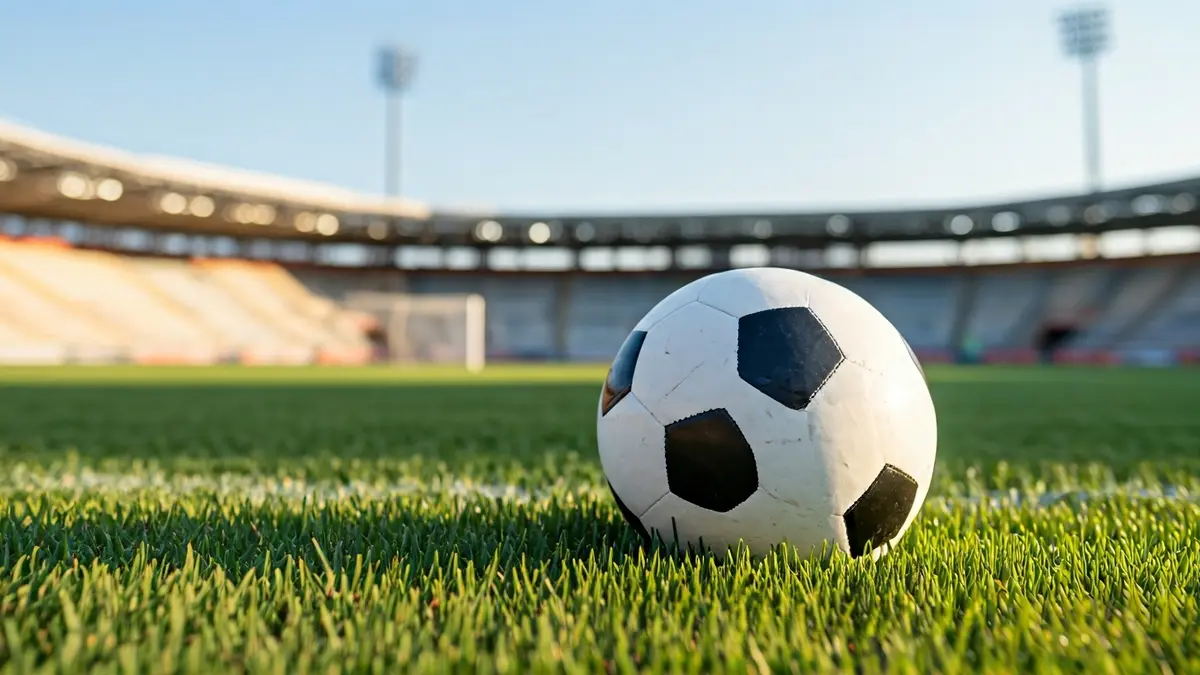 Imatge genèrica d'una pilota de futbol sobre la gespa d'un camp