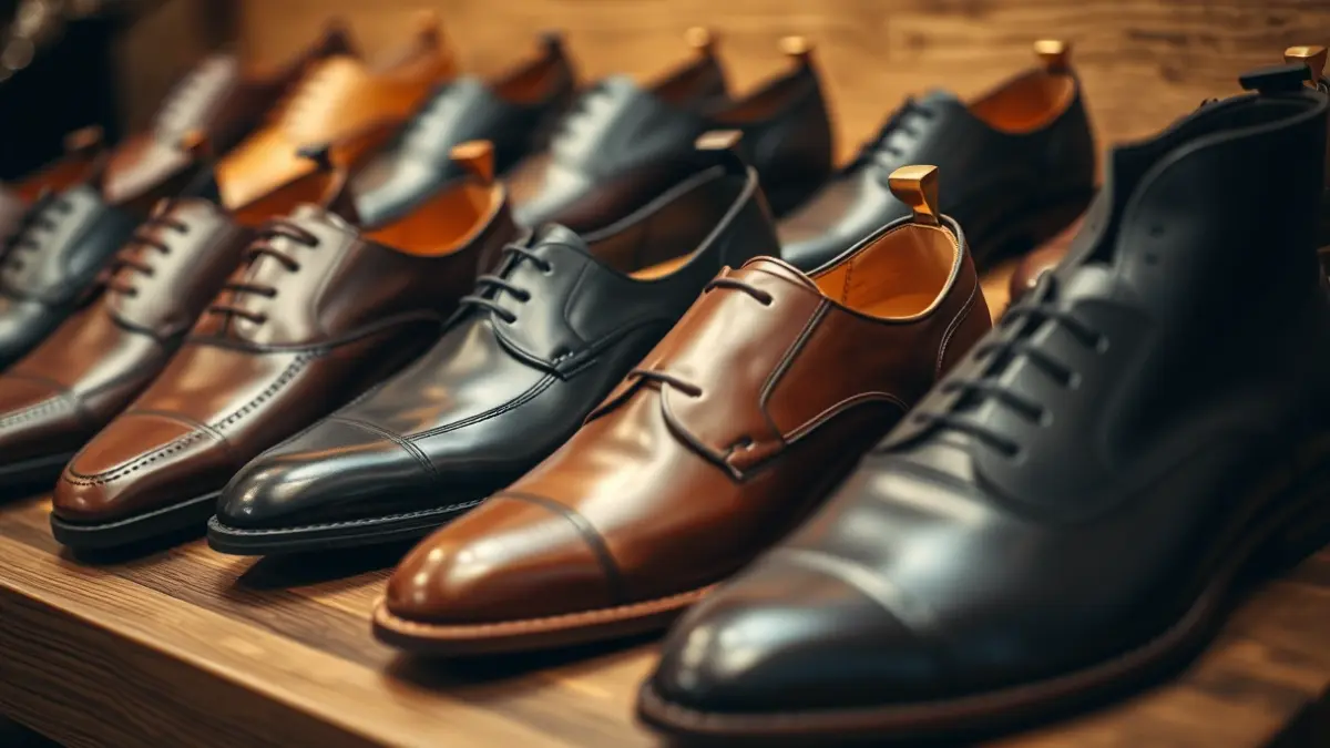 Imatge genèrica de sabates de pell d'alta qualitat, que representen la indústria del calcer.