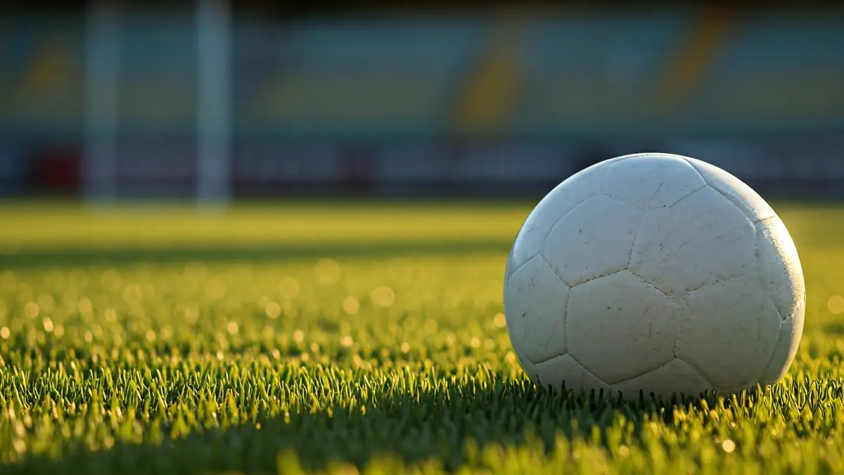 Imagen genérica de un balón de fútbol sobre el césped de un campo