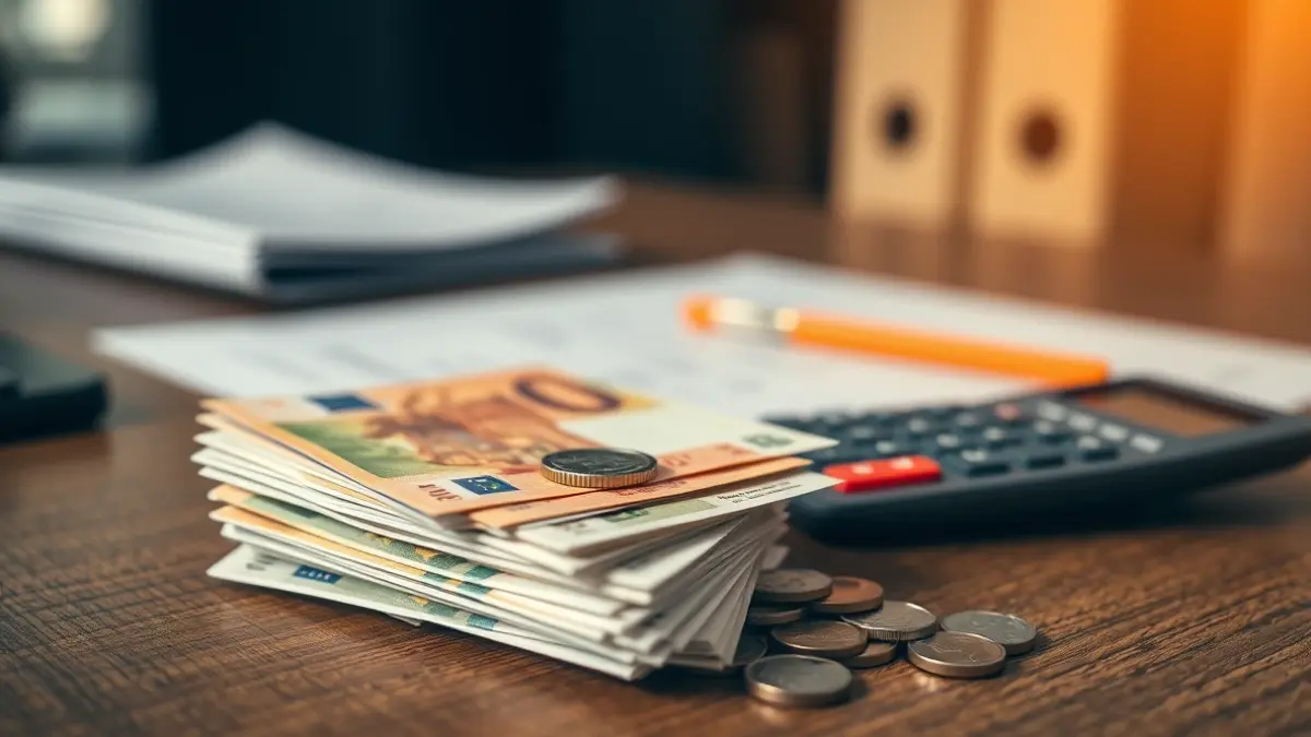 Imatge genèrica de diners i documents financers.
