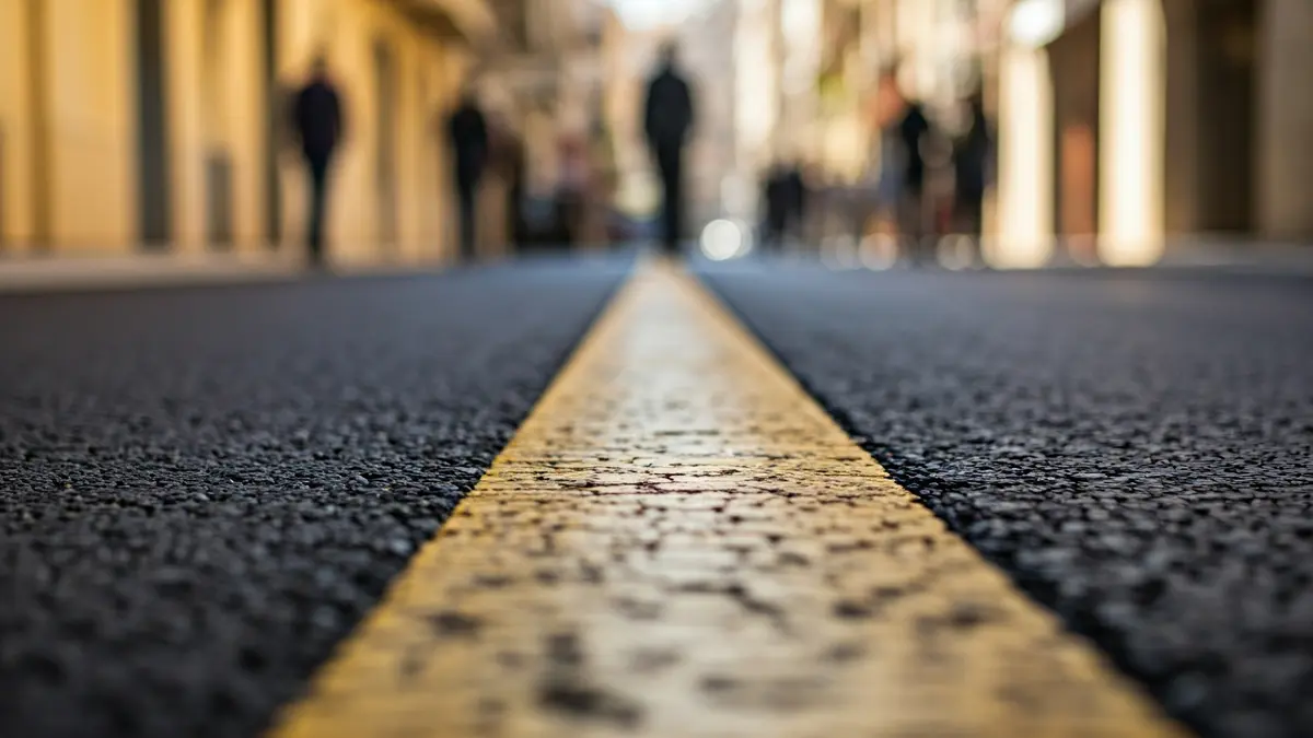 Generic image of new asphalt on a road.