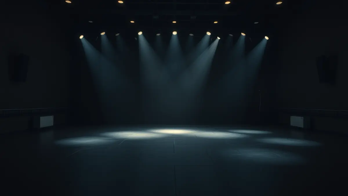 Imagen genérica de un escenario de danza contemporánea con iluminación atmosférica.