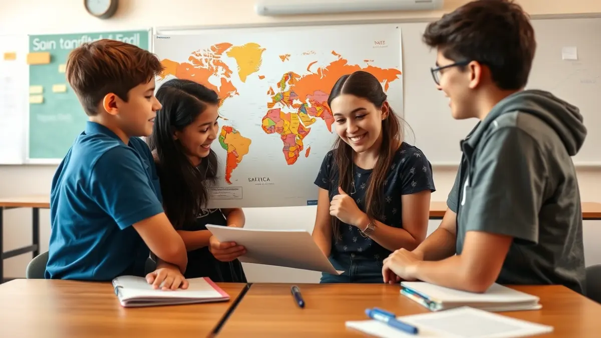 Imagen genérica de estudiantes valencianos participando en un programa de cooperación internacional en Bolivia.