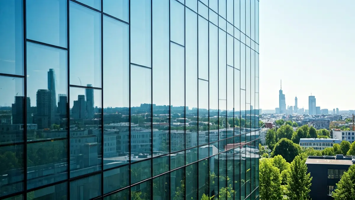 Imatge genèrica d'un edifici d'oficines modern amb panells de vidre reflectants, simbolitzant l'expansió empresarial i la tecnologia.