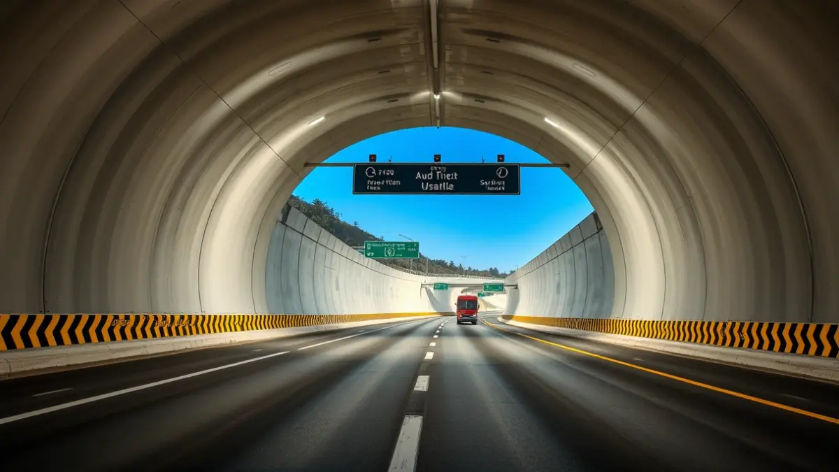 Image of the Vinaròs seafront tunnel after renovation works.