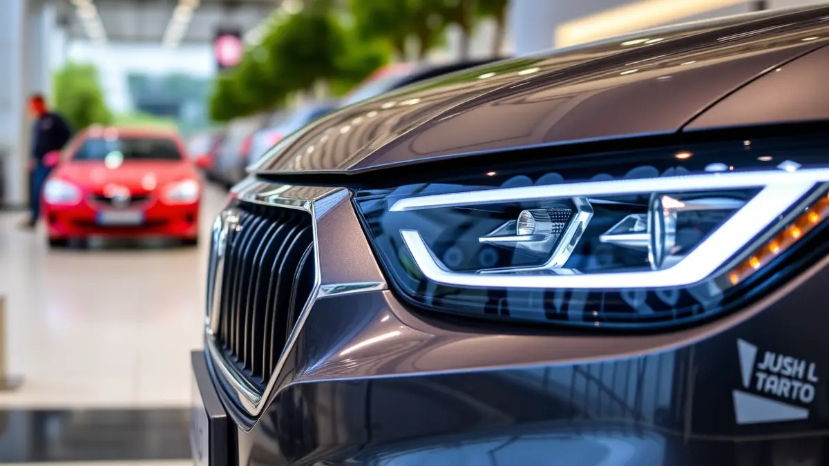 Generic image of a modern vehicle at an outdoor exhibition.