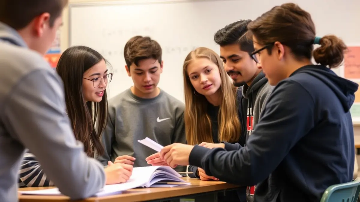Generic image of students collaborating on a math challenge.