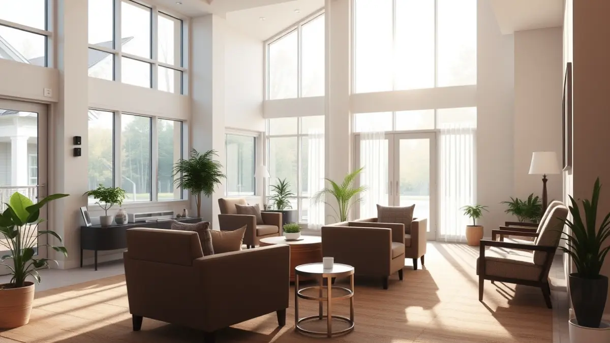 Imatge genèrica d'un interior modern i acollidor d'una residència per a majors.