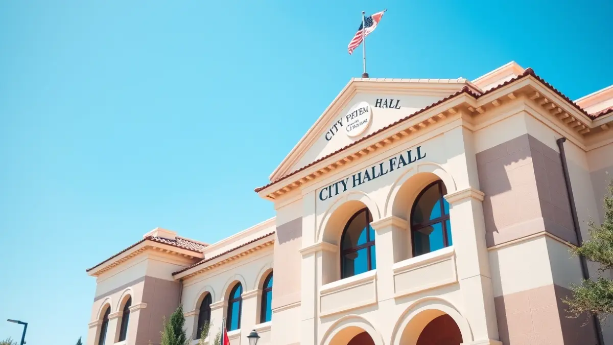 Façana de l'Ajuntament de Gandia, símbol de la participació ciutadana.
