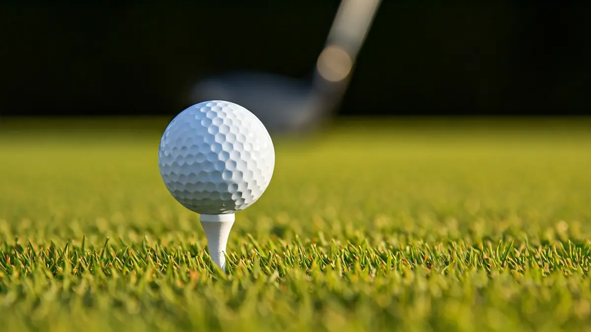 Generic image of a golf ball on a green course.