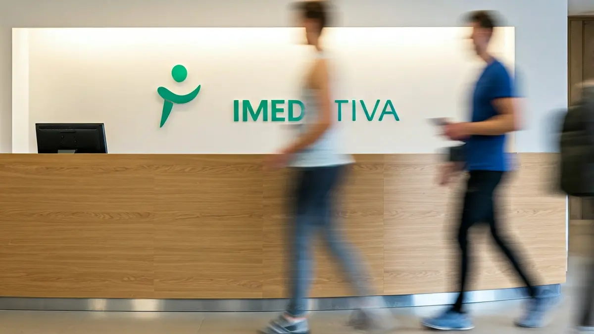 Imagen de un área moderna de un hospital, simbolizando la integración de salud y deporte.