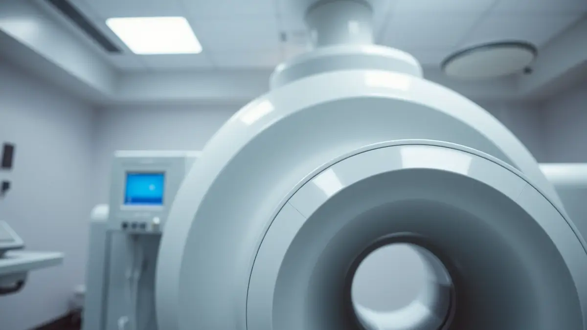 Generic image of a modern digital PET-CT scanner in a hospital setting.