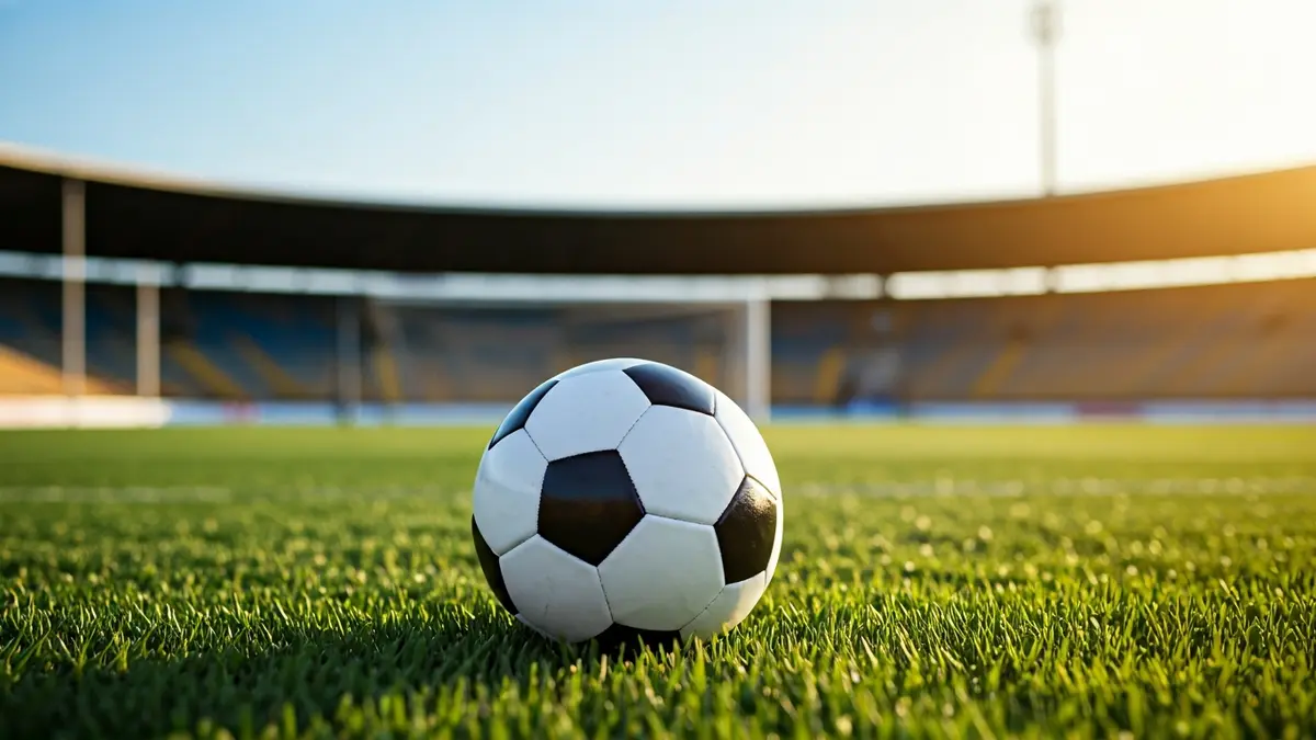 Generic image of a soccer ball on a grass field.