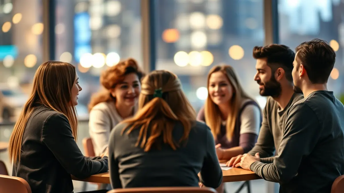 Generic image of a group of young people in a meeting, discussing local issues.