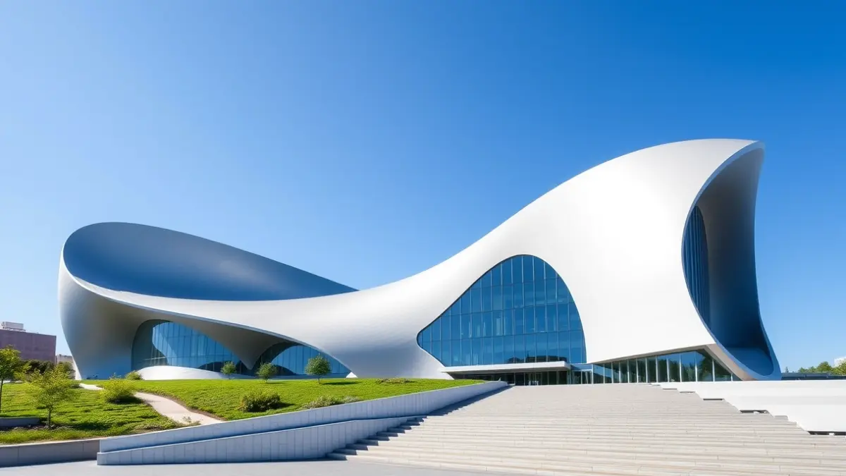 Imatge de la Ciutat de les Arts i les Ciències de València, amb la seua arquitectura moderna i espais oberts.