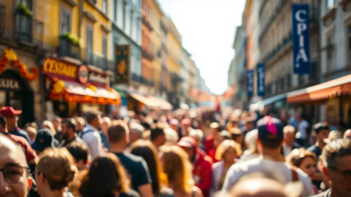 Imatge d'una desfilada de cultura popular amb nanos i gegants en un ambient festiu.