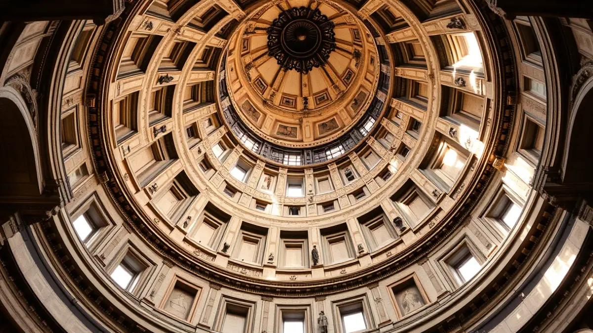 Imagen de la cúpula restaurada de la Iglesia de las Escuelas Pías de València, destacando su belleza arquitectónica.