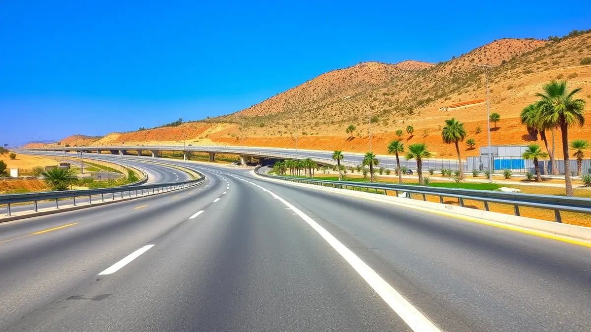 Generic image of a dual carriageway with smooth traffic and Mediterranean landscape.