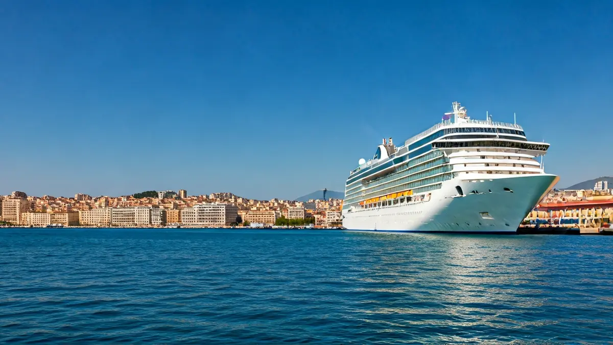 Imagen genérica de un crucero atracado en un puerto mediterráneo.