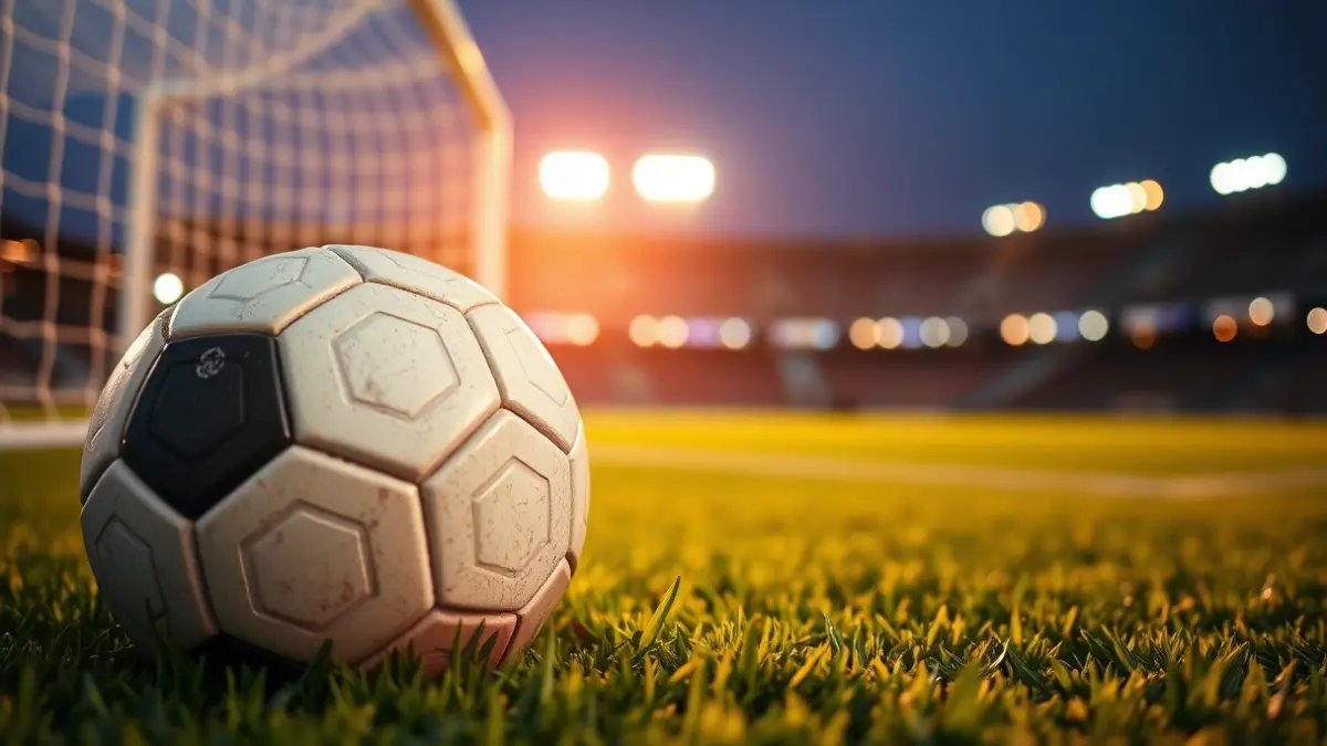 Imatge genèrica d'una pilota de futbol en la gespa d'un camp.