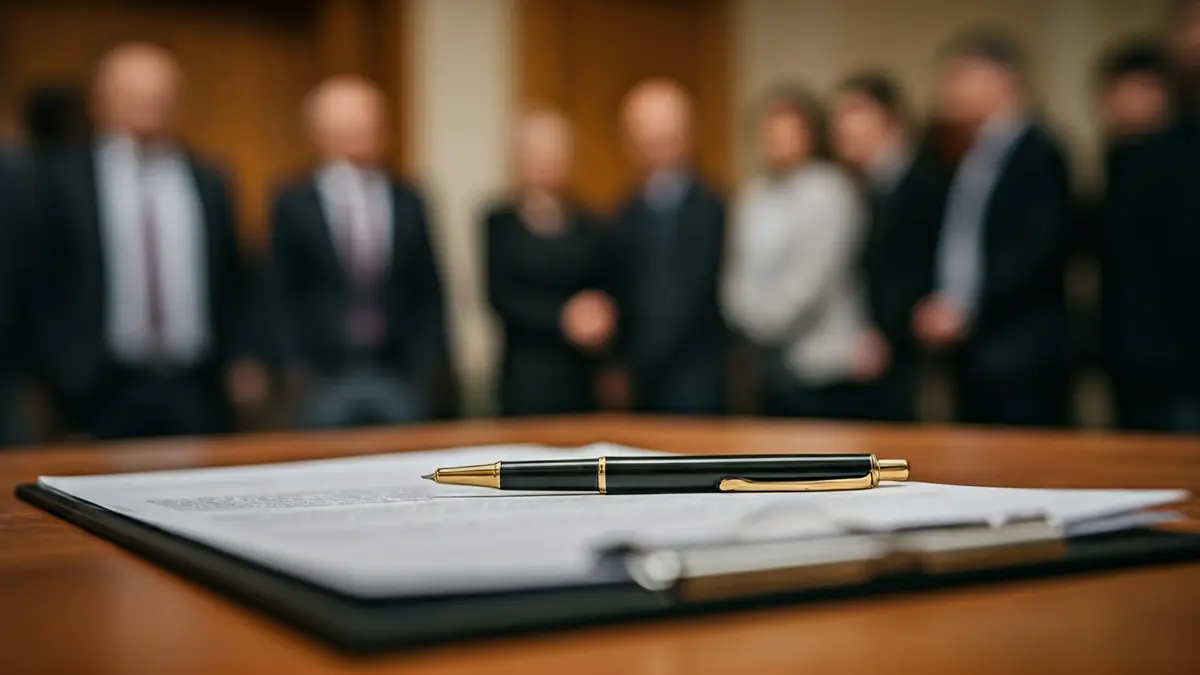 Generic image of official documents and a pen, suggesting a legal investigation.