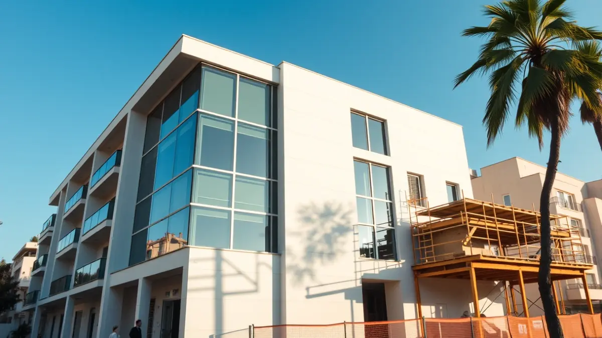 Imatge genèrica de la façana d'un centre de salut modern en una localitat mediterrània.