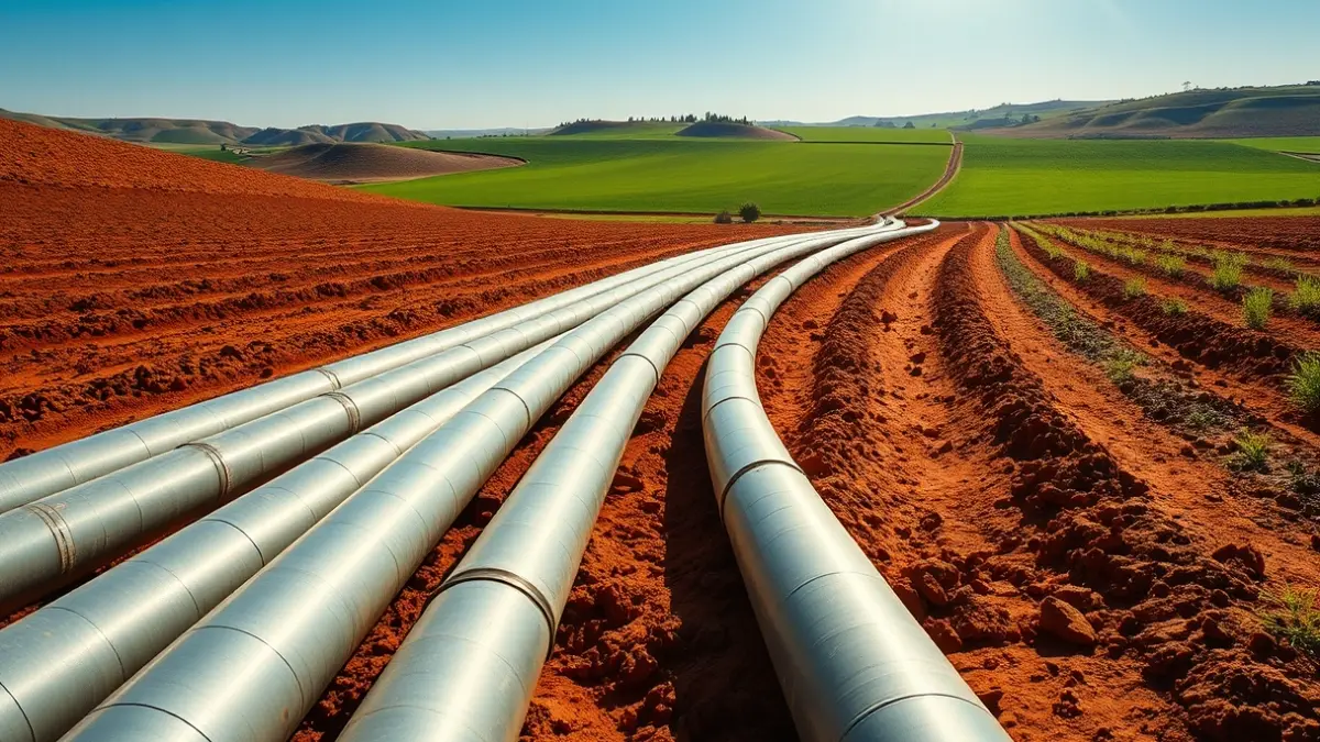 Imatge genèrica de canonades de reg en un camp, simbolitzant la gestió de l'aigua i la resiliència.