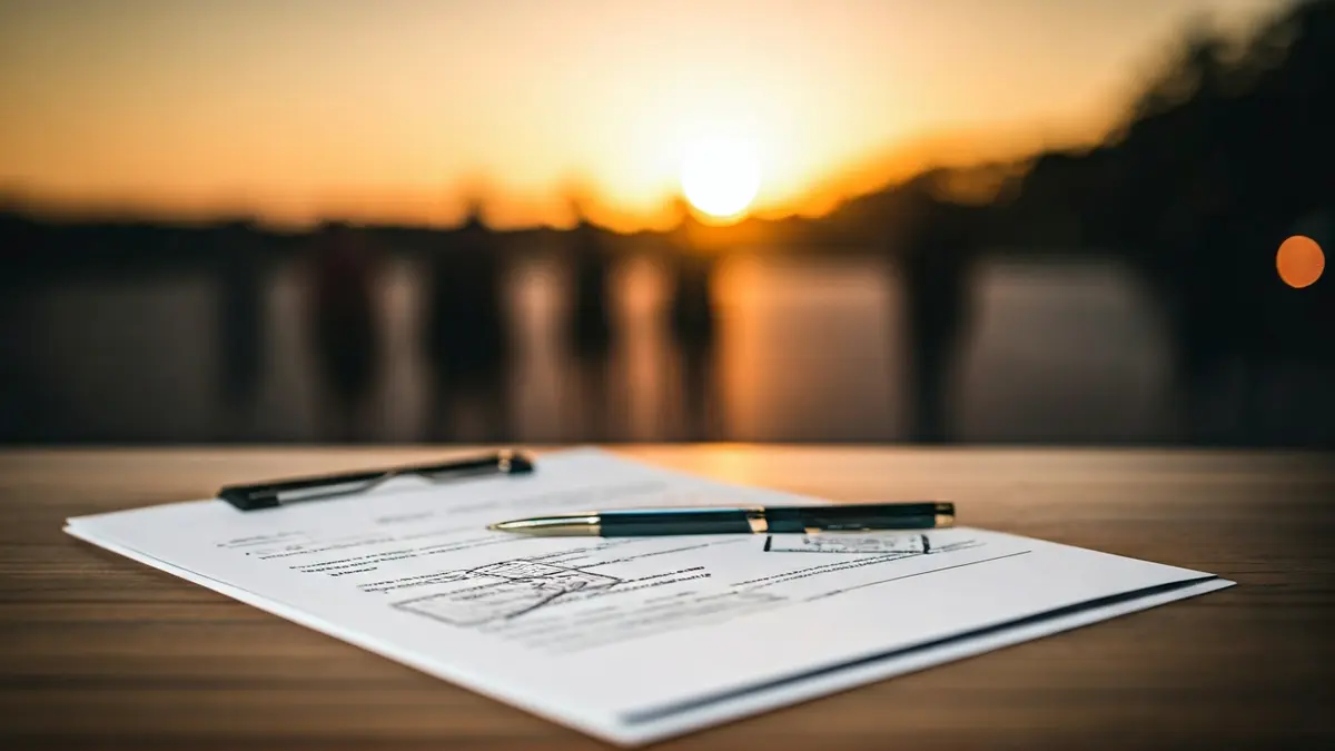 Imagen genérica de un informe técnico sobre una mesa de madera.