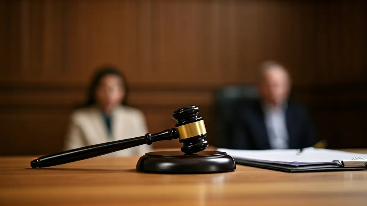 Generic image of a judge's gavel on legal documents.