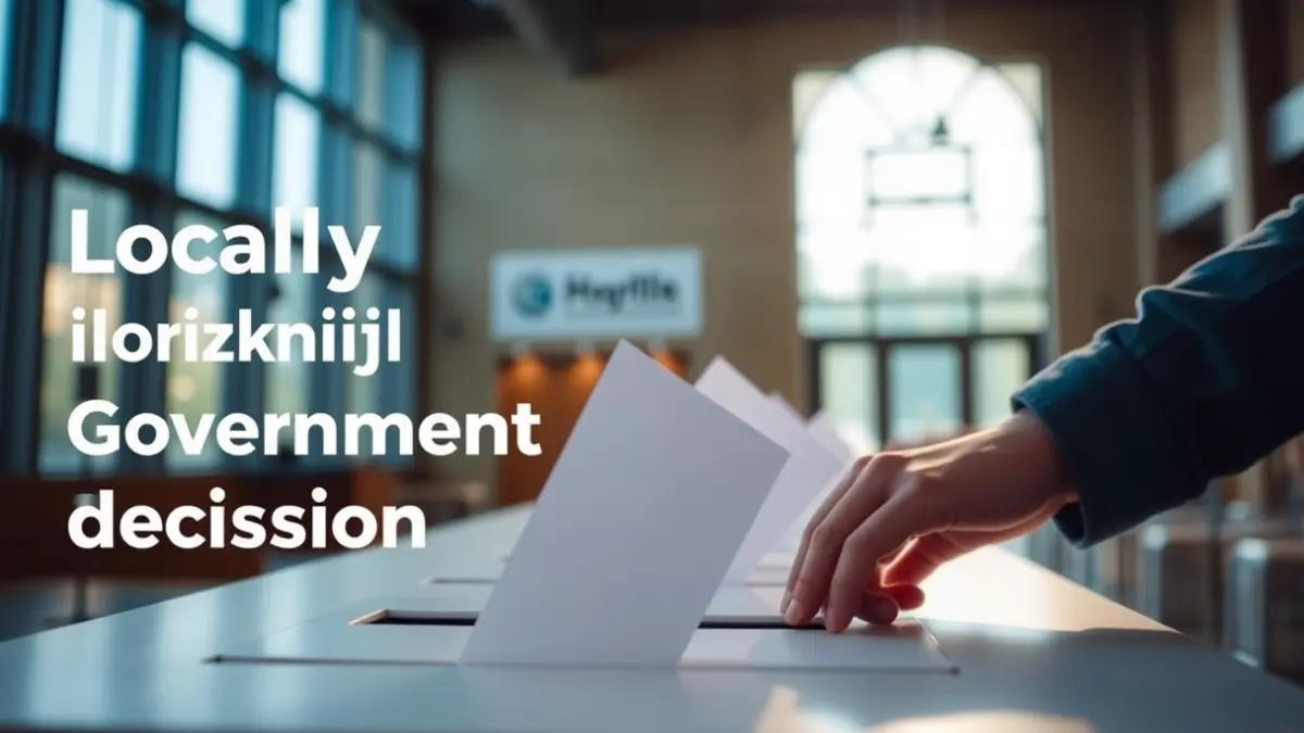 Generic image of a ballot box with hands casting votes, symbolizing citizen participation in local decisions.