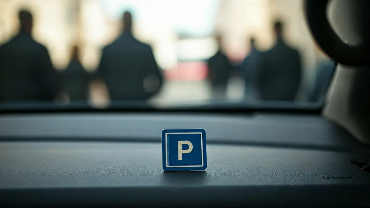 Generic image of a disabled parking permit in a car.