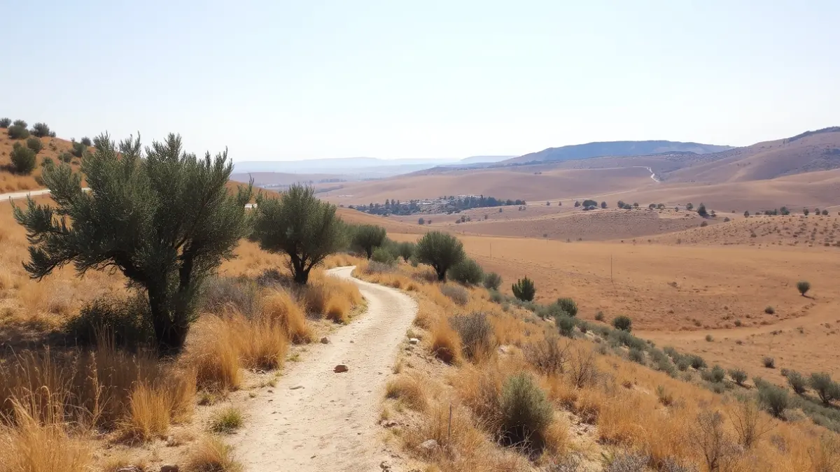 Generic image of a path winding through a Mediterranean landscape.
