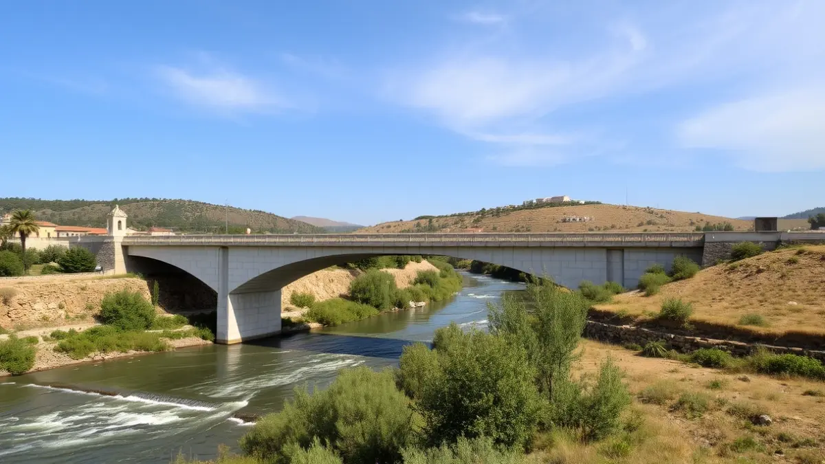 Generic image of a modern, resilient bridge, designed to withstand large water surges.