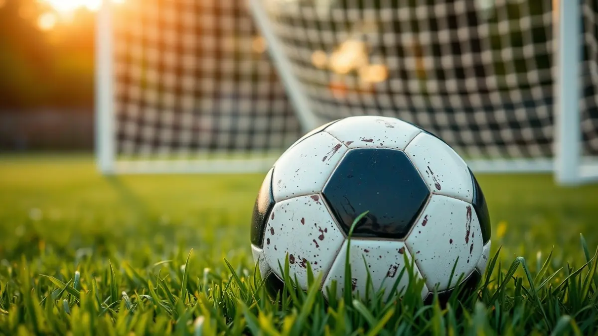 Generic image of a soccer ball on a green field.