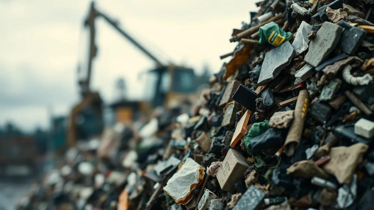 Imatge genèrica de residus municipals en una planta de tractament.