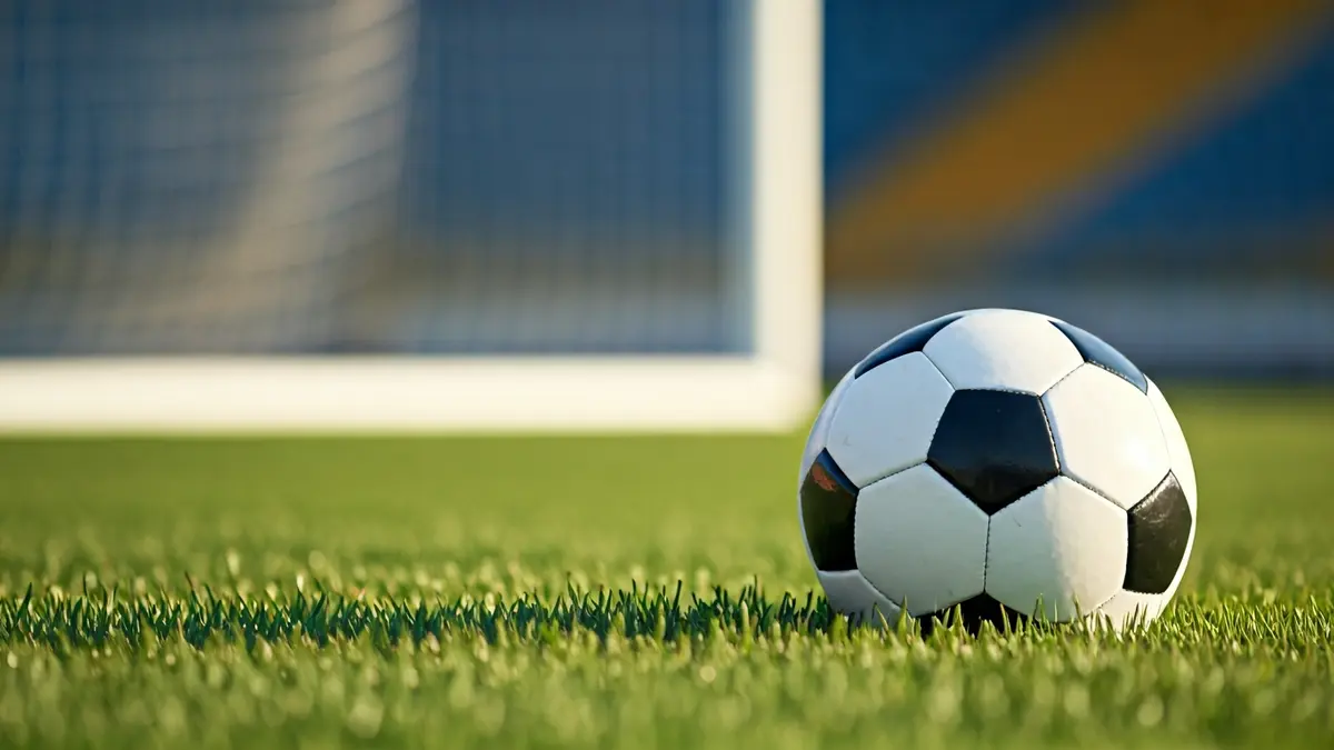 Generic image of a soccer ball on a green field.