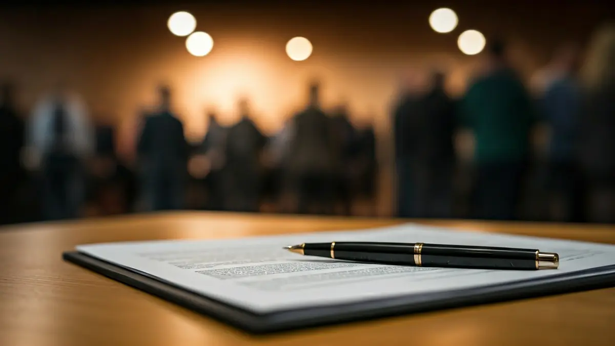 Generic image of official documents and a pen on a desk.