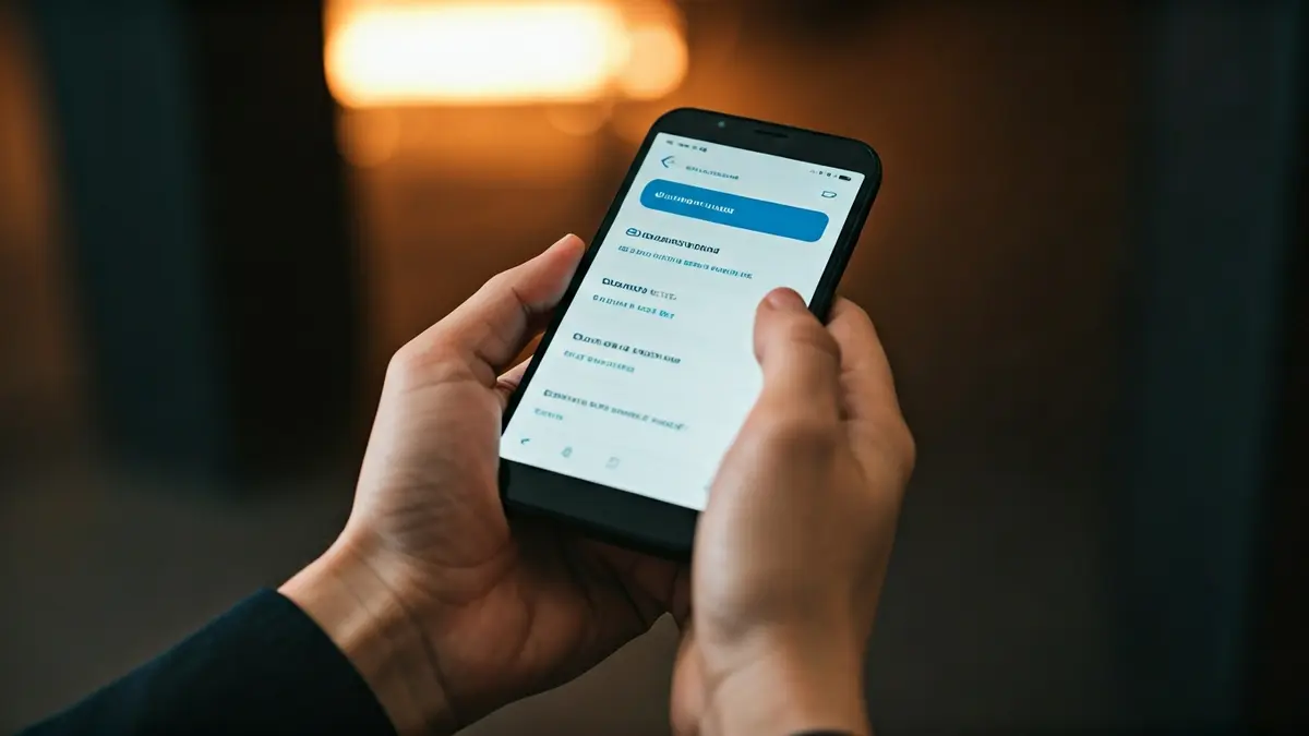 Imatge genèrica d'un telèfon mòbil mostrant una aplicació de missatgeria.