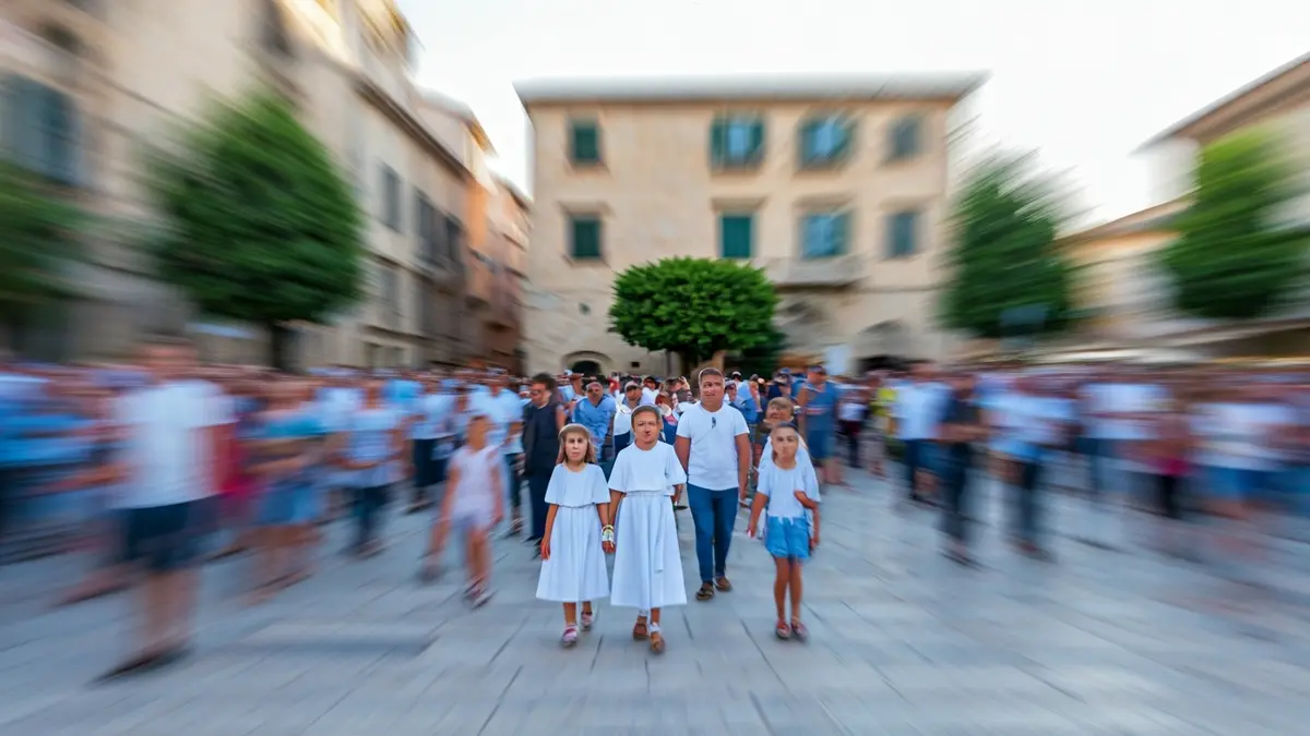Imatge d'una multitud participant en una romeria a l'Alcora.